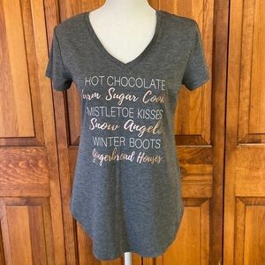 Apt 9 Graphic Short Sleeved Grey Tee XS